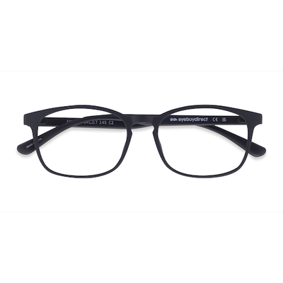 Unisex s rectangle Matte Black Plastic Prescription eyeglasses - Eyebuydirect s Forest