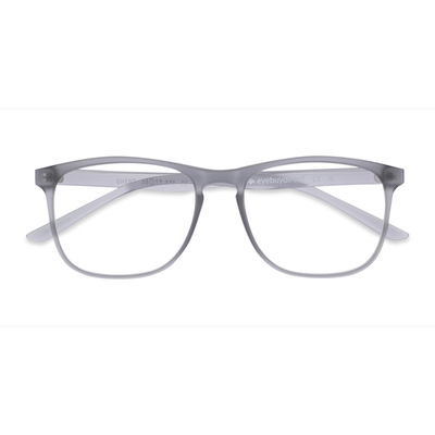 Unisex s square Matte Gray Plastic Prescription eyeglasses - Eyebuydirect s Ghent