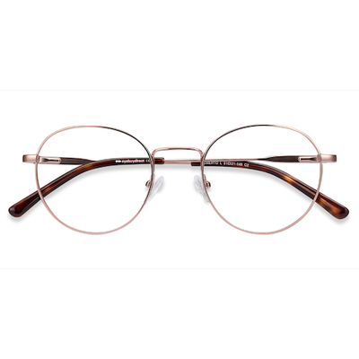 Unisex s round Rose Gold Metal Prescription eyeglasses - Eyebuydirect s Memento