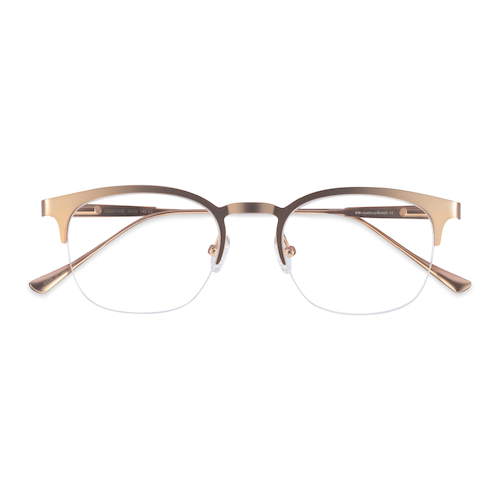 Unisex s square Rose Gold Metal Prescription eyeglasses - Eyebuydirect s Hemisphere