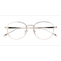 Unisex s square Golden Metal Prescription eyeglasses - Eyebuydirect s Vantage