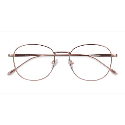 Female s square Rose Gold Metal Prescription eyeglasses - Eyebuydirect s Vantage