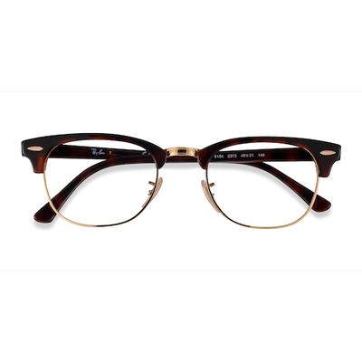 Unisex s browline Gold Tortoise Acetate, Metal Pre...