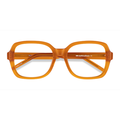 Unisex s rectangle Mellow Yellow Acetate Prescription eyeglasses - Eyebuydirect s Renee