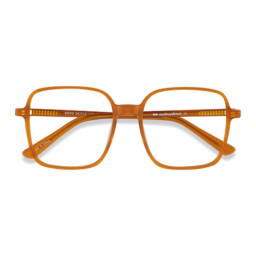 Unisex s square Mellow Yellow Acetate Prescription eyeglasses - Eyebuydirect s Sixto