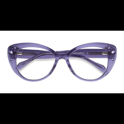 Female s horn Clear Purple Acetate Prescription eyeglasses - Eyebuydirect s Diamond