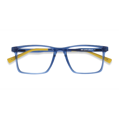 Male s rectangle Blue Plastic Prescription eyeglasses - Eyebuydirect s Why