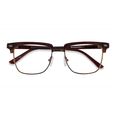 Male s browline Clear Brown Bronze Acetate,Metal Prescription eyeglasses - Eyebuydirect s Murakami