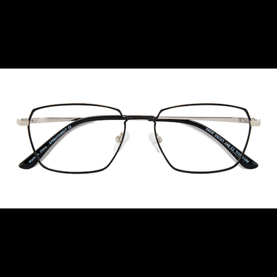 Unisex s rectangle Black Gold Titanium Prescription eyeglasses - Eyebuydirect s Eren