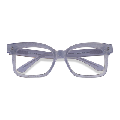 Female s rectangle Shiny Gray Acetate Prescription eyeglasses - Eyebuydirect s Boheme