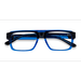 Male s rectangle Black Clear Blue Acetate Prescription eyeglasses - Eyebuydirect s Sid