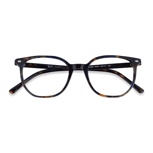 Unisex s horn Yellow Blue Tortoise Acetate Prescription eyeglasses - Eyebuydirect s Ray-Ban RB5397 Elliot