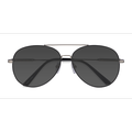 Unisex s aviator Black Silver Metal Prescription sunglasses - Eyebuydirect s Camp