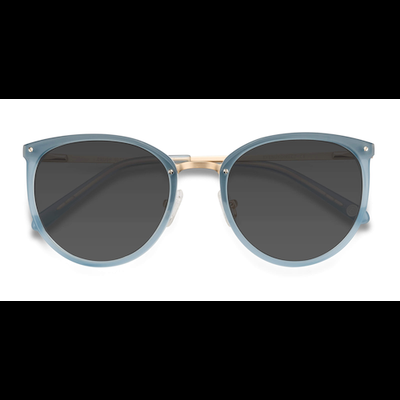 Female s horn Frosted Blue Acetate, Metal Prescription sunglasses - Eyebuydirect s Crush