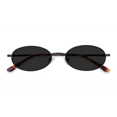 Unisex s oval Black Metal Prescription sunglasses - Eyebuydirect s Graham