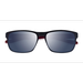 Male s rectangle Matte Blue Red Plastic Prescription sunglasses - Eyebuydirect s Kick