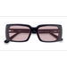 Unisex s rectangle Black Acetate Prescription sunglasses - Eyebuydirect s Impression