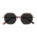 Unisex s geometric Shiny Gold Acetate,Metal Prescription sunglasses - Eyebuydirect s Futurist