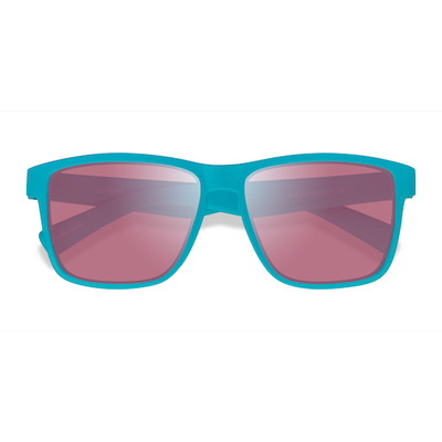 Unisex s square Aqua Pink Plastic Prescription sunglasses - Eyebuydirect s Current
