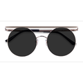 Unisex s aviator Light Gold Metal Prescription sunglasses - Eyebuydirect s Lineal