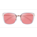 Female s square Clear Nude Acetate,Metal Prescription sunglasses - Eyebuydirect s Cadence