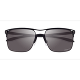 Unisex s square Satin Black Titanium Prescription sunglasses - Eyebuydirect s Oakley Holbrook Ti