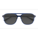 Unisex s aviator Shiny Crystal Navy Acetate Prescription sunglasses - Eyebuydirect s Zeal Sun