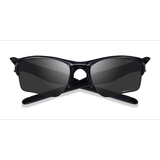 Unisex s rectangle Shinny Black Plastic Prescription sunglasses - Eyebuydirect s Oakley OO9154 Half Jacket 2.0