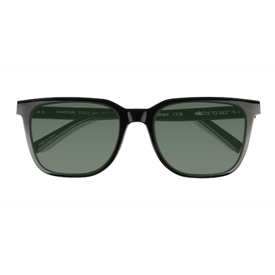 Unisex s square Shinny Black Eco Friendly,Plastic Prescription sunglasses - Eyebuydirect s Coastline