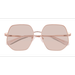 Unisex s square Rose Gold Metal Prescription sunglasses - Eyebuydirect s Hustle