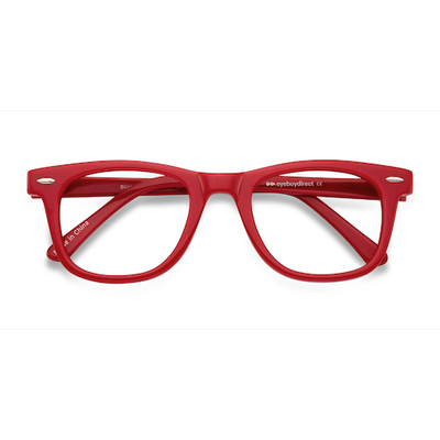 Unisex s square Raspberry Acetate Prescription eyeglasses - Eyebuydirect s Blizzard