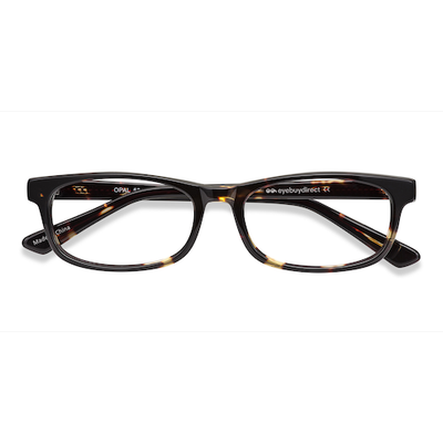Unisex s rectangle Tortoise Acetate Prescription eyeglasses - Eyebuydirect s Opal