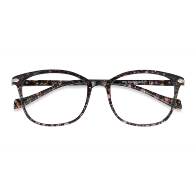 Unisex s rectangle Pink Floral Plastic Prescription eyeglasses - Eyebuydirect s Nola