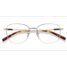 Unisex s rectangle Golden Metal Prescription eyeglasses - Eyebuydirect s Aspect