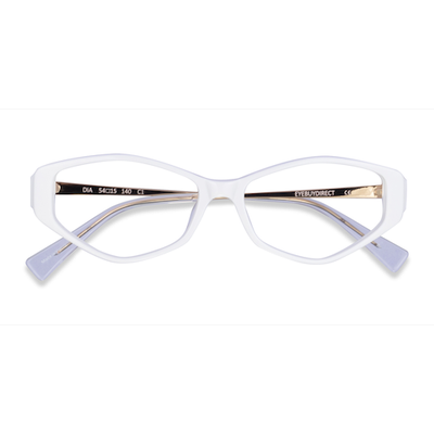 Female s horn White Acetate,Metal Prescription eyeglasses - Eyebuydirect s Dia