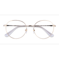 Female s round Pale Gold Metal Prescription eyeglasses - Eyebuydirect s Vogue Eyewear VO4177