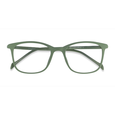 Unisex s square Green Plastic Prescription eyeglasses - Eyebuydirect s Bamboo