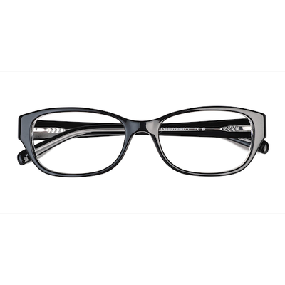 Female s horn Black Acetate Prescription eyeglasses - Eyebuydirect s Rafi