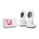 VTech VM3250-2 Video Baby Monitor with 2 Cameras, 300m Long Range, Baby Monitor with 2.8"LCD, Up to 19-hr Video Streaming, Night Vision, Secured Transmission Temperature Sensor Soothing Sounds 2X Zoom