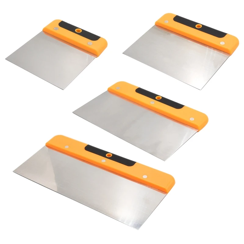 Lame de grattoir en acier inoxydable, couteau à mastic, pelle, mur, grattage, plâtrage, truelle, outil à main, outils de construction, 4 ", 6", 8 ", 10"