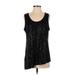 Eileen Fisher Sleeveless Silk Top Black Scoop Neck Tops - Women's Size Small