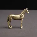 Antique Bronze Horse Statue Desk Decorations Solid Copper Micro-Carving Zodiac Horse Figurines