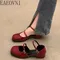 New Mary Jane Shoes Buckle Pumps Women Thick Heels Elegant Shallow Square Toe Footwear Party Office