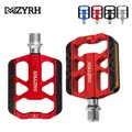 MZYRH Bike Pedal Reflective Non-Slip Small Pedals Aluminum Alloy Flat Applicable Waterproof Bicycle