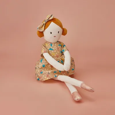 Peluche bébé fille jouet doux mignon fille avec robe florale pour enfants garçons filles