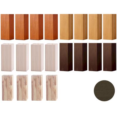 Hasena Moderno Füsse Cantu 4er-Set / 20 cm / Nussbaum, geölt Image