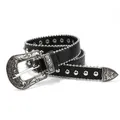 Ceinture en cuir PU clouté punk pour hommes et femmes ceinture avec étoiles rivet taille carrée