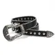 Ceinture en cuir PU clouté punk pour hommes et femmes ceinture avec étoiles rivet taille carrée