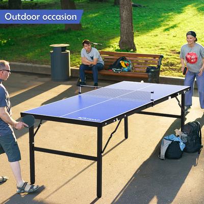 Mid-Size Portable Ping Pong Table for Indoor or Outdoor Foldable Table Tennis - 60"L x 26"W x 27.5"H
