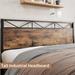Brown Wood Metal Platform Bed Frame for Bed Room